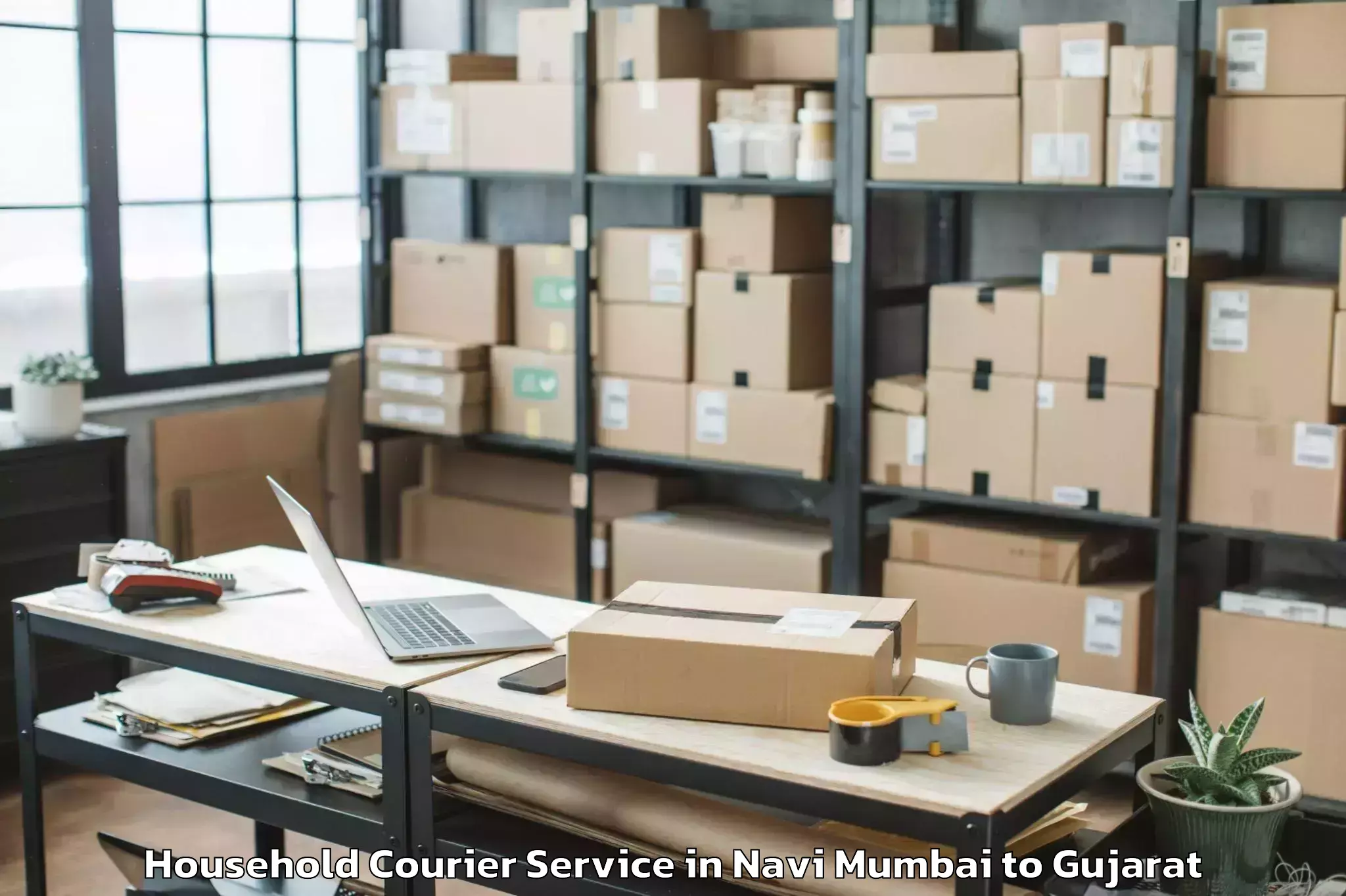 Navi Mumbai to Bodeli Household Courier